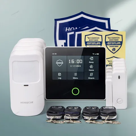 HOMSECUR Wireless WIFI 4G SMS Autodial Burglar 4.3" Alarm System Touch Screen
