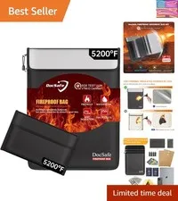 Fireproof Document Bag 5200℉ with Fireproof Organizer Travel Case,Heat Insula...