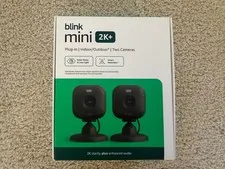 Blink Mini 2K+ (newest model) Plug in Home & Pet Indoor Security Camera 2 PACK🔥