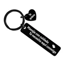 Regalo Para Hombre Spanish Drive Safe Keychain For Him Boyfriend Husband Black