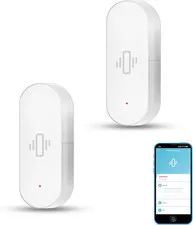 Wireless Glass Break Detector with App Alerts and Adjustable Sensitivity (2-Pack