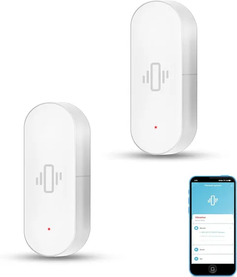 Wireless Glass Break Detector with App Alerts and Adjustable Sensitivity (2-Pack