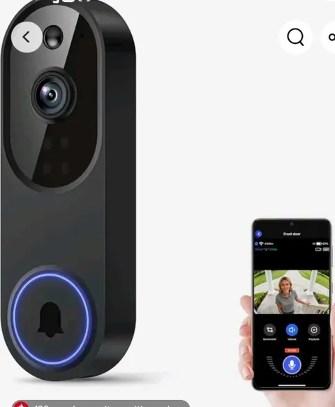 wireless wifi doorbell camera two way audio ai motion detection and cloud storag