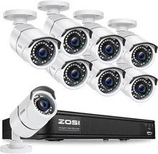 8 Camaras De Seguridad Wifi Exterior 1080P Inalambrica Con Vision Nocturna Video