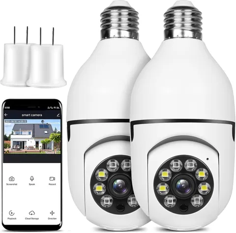 Light Bulb Security Camera Wireless Outdoor Indoor 2.4G Wifi Security Cameras fo