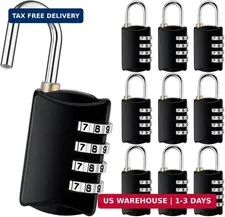 Combination Lock Waterproof Resettable 4 Digit Padlock 10Pcs | Outdoor Metal Loc