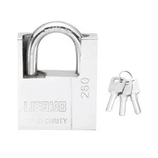 High Security Steel Shrouded Padlock with 3 Key, Silver (2-1/4 Inch)