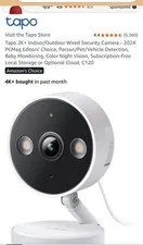 Tapo C120 Video Camera~Stand Alone Feature Or Magnetic Mount For Wall