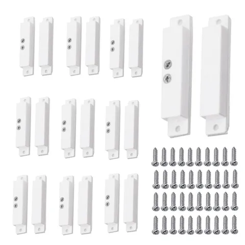 10 Sets NC Wired Surface Mounted Alarm Magnetic Door Contact Sensor Door Wind...