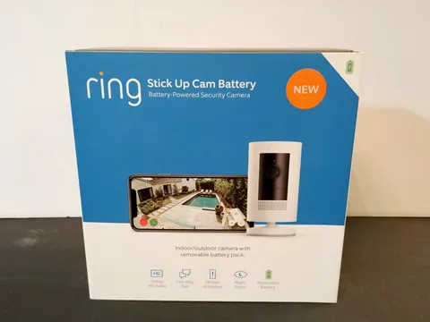 1 Ring Stick up Cameras w/ Removable Battery  ( White) New