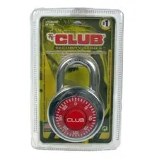 Combination Padlock Club Security Heavy Duty Steel Outdoor Indoor Travel Red