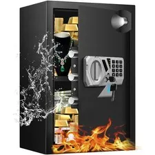 Fdsutvit 2.2 Cu Ft Fireproof Home Safe Box - Digital Electronic Keypad, Steel S-