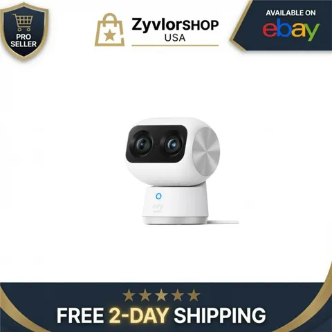 eufy Security 4K Indoor Cam S350 - Dual Cameras, AI Tracking, No Subscription