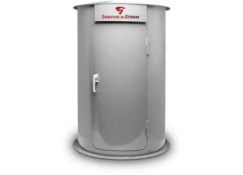 Survive-A-Storm TWP04 TwisterPod 4 4-Person Occupancy Storm Shelter - Rail Grey