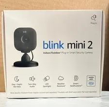 Blink Mini 2 Security Camera 1080p Wired Indoor Outdoor Night Vision Audio  NEW