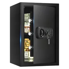 3.4 Cub Large Fire Water Proof Safe for Home, Digital Safe Box Fireproof Waterpr