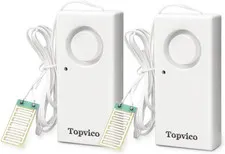 Water Alarms Leak Detector, 120Db, 37.8 Inches Cable, 2 Packs | for Home Basemen