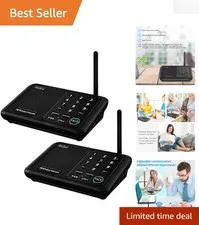 Flexible Wireless Intercom With 1 Mile Range & 10 Channels – Ideal For Homes