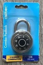CALIBER COMBO PADLOCK 3 NUMBER COMBINATION PAD LOCK  2 in (50 mm)
