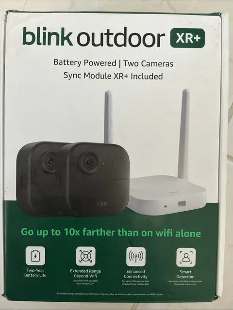 Blink - Outdoor XR+ Extended Range Battery-Powered Outdoor 4 Camera with 10...