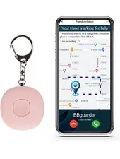 130 DB Personal Safety Alarm Self Defense Keychain with LED Black Hand Pull SOS
