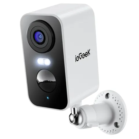 ieGeek Security Cameras Wireless Outdoor, 2K 3MP 1 Count (Pack of 1), White