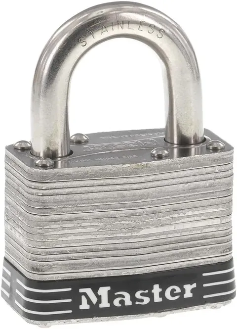 Master Lock 5SSKAD Stainless Steel Outdoor Padlock with Key, 1 Pack