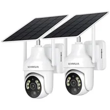 Wireless Outdoor Security Cameras with 360° View - 2 Pack