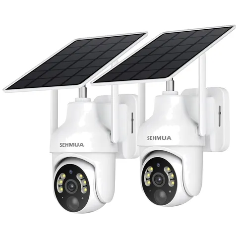 Wireless Outdoor Security Cameras with 360° View - 2 Pack