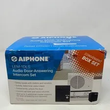Aiphone LEM-1DLS Single-Door Intercom Kit, White/Black