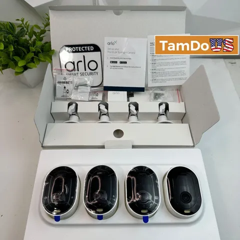 Arlo Pro 5S Spotlight Security Camera 2K HDR VMC4460P-100NAS Wireless, 4-Pack