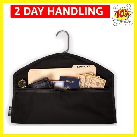 Hanger Diversion Safe by , Hidden Pocket Safe, Fits Under Hanging Clothes wit...