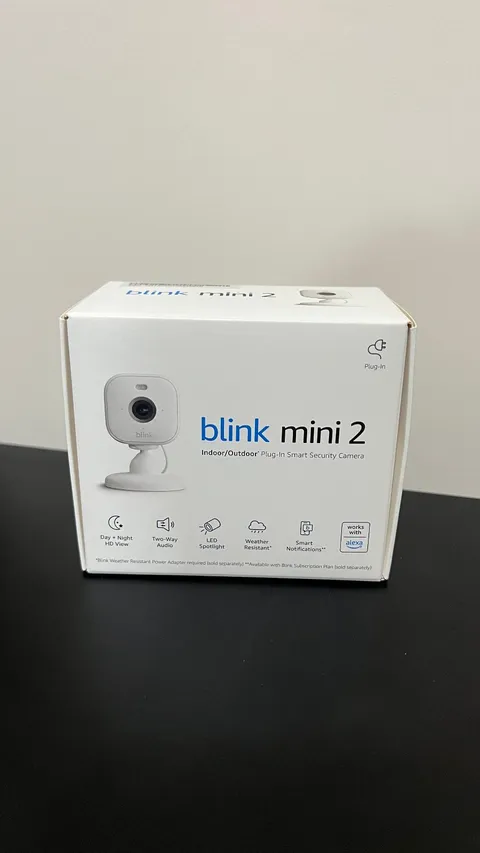 Blink Mini 2 Wired Indoor/Outdoor Smart Security Camera with 1080p HD, 1 pack