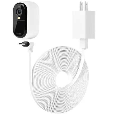 25ft Power Cable Compatible with Arlo Essential 2K Outdoor Security Camera Flat