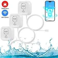 3PCS Smart Water Leak Sensor Detector APP Alarm WiFi Home Water Leak Detector US