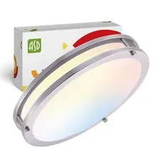 ASD LED 16" Round Flush Mount | 277V (1pk), Brushed Nickel