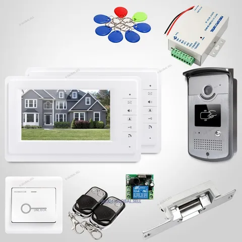 7inch Hands-free Video Door Entry Call System with Intra-monitor Audio Intercom