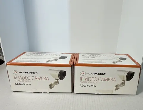 Alarm.com IP Video Camera Bundle - Model: ADC-V721W - LOT OF 2 Untested Read