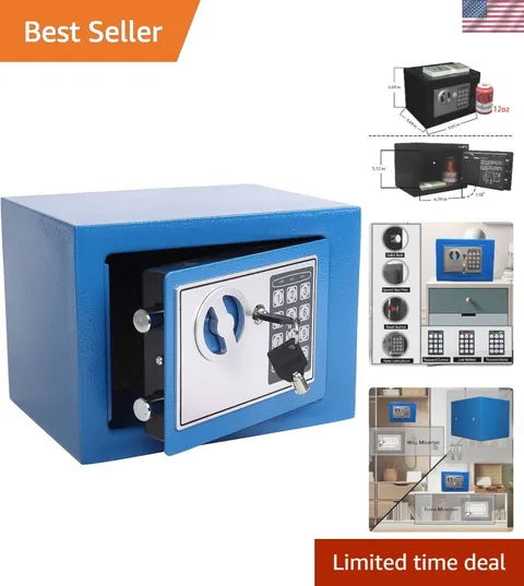 Secure Your Valuables: 0.23 Cu Ft Electronic Safe with Keypad & Emergency Keys