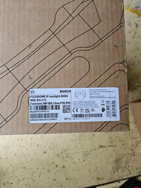 Bosch FLEXIDOME IP starlight 8000i NDE-8512-R 2MP Wired IP Dome Camera