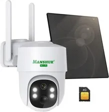 NEW Manshur 4g LTE Cellular Security Camera (Sealed Box) Solar Power
