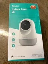 BotsLab Indoor Cam 2E 2K WiFi Indoor Security Camera White Alexa Google AI