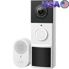 2K Video Doorbell W/ Two-Way Audio Night Vision Motion Detection Smart Alerts US