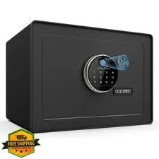 GOLDENKEY Luxury Safe Black 9.84"D x 13.78"W