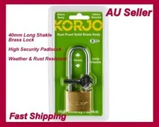 Brass Padlock64mm Long Shackle Anti-theft Lock Cut Resistance Door Cabinet Lock