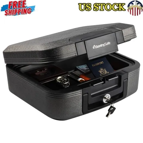 Fire Chest Safe Water-Resistant Valuables Documents Media Transport 0.28 cu ft