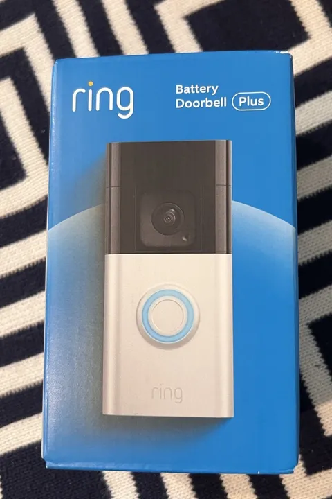NEW - Ring Battery Doorbell Plus Smart Wifi Video Security Camera Satin Nickel