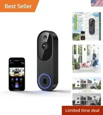 1080P Wireless Video Doorbell Camera, Outdoor Surveillance Cameras, FHD Live ...