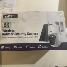 Amtifo Security Camera Wi-Fi & Sola Powered 360 Pts, 2K Image, Person Detection
