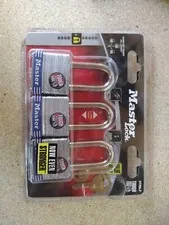 New Master Lock 3-Pack Keyed Alike Laminated Steel Pin Tumbler Padlock 3TRILF